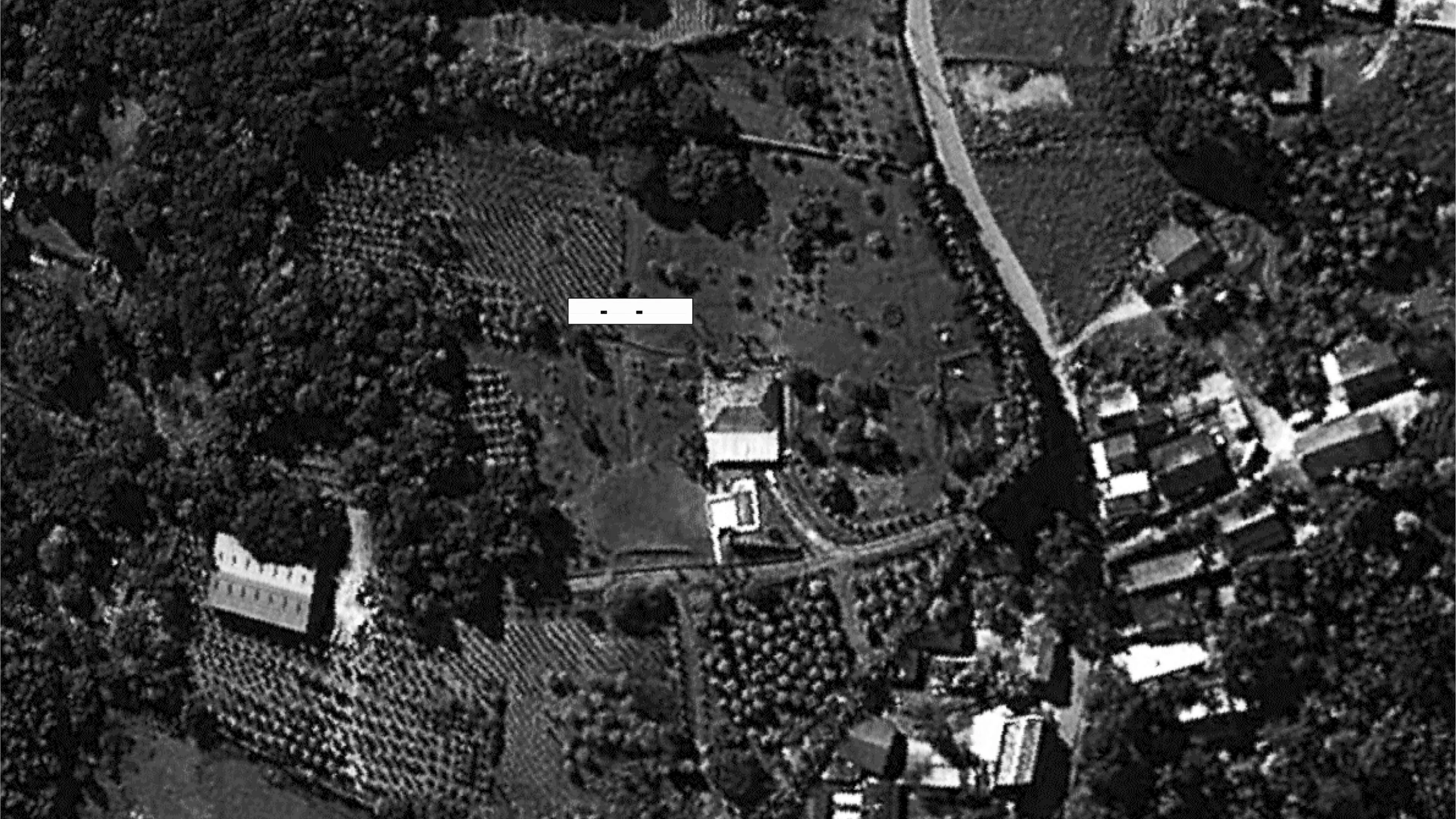 Foto aérea de situação da Casa de Hóspedes