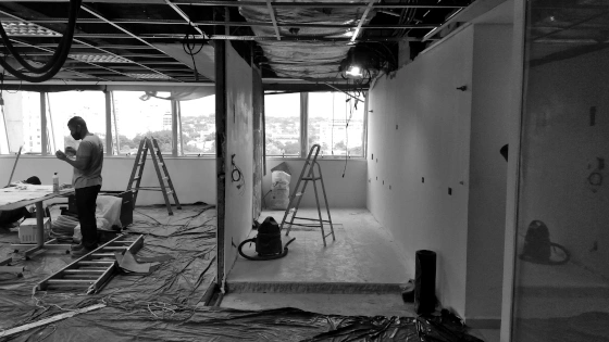 Obra para nova sede corporativa da Tennisbar | 2